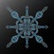 3D Mandala Kaleidoscope Ethnic Motifs Gradient Metallic Stylized Snowflake