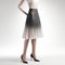 3d Mannequin Figure Posing In White Pleated Skirt: Award-winning Studio Photography