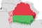 3D map, flag - Belarus