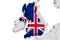 3D map, flag - Great Britain