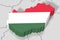 3D map, flag - Hungary