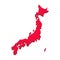 3D map of Japan with rounded cartoon style
