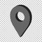 3D map pointer in flat style. Gps navigation mark illustration o