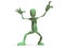 3D martian character in a zombie posture