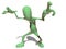 3D martian character in a zombie posture