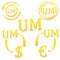 3D Mauritanian Ouguiya currency set symbol icon