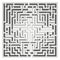 3D Maze. Labyrinth shape design element.