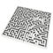 3D Maze. Labyrinth shape design element.