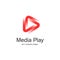 3D media play logo design.