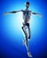 3d medical figure in jumping active pose