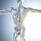 3d medical male figure with skeleton