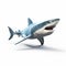 3d Megalodon: Intense Emotional Expression Of A Blue Shark