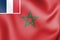 3D Merchant Flag of French protectorate in Morocco 1919-1946.