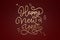 3D Mery Christmas and Happy New Year calligraphy greeting card background