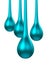 3D metal blue droplet