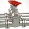 3d metal gas pipe line valves