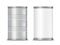 3D Metallic Ribbed Tin Can. Canned Food