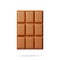 3D Milk Chocolate Bare Isolated on White