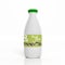 3D milk white plastic bottle