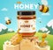 3D miniature honey ad template