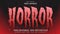 3d Minimal Horror Editable Text Effect Design Template, Effect Saved In Graphic Style