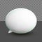 3D Minimal white chat bubbles on transparent background