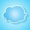 3D minimalistic cloud icon with shadow