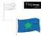 3D Mock up Realistic Flag Display for Sale Marketing Promotion Exhibition Background Illustration