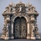 3d Model Of Baroque Architecture Medieval Entrance Gate For Cartoons