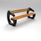 3d model bench Parkbank-Beton-weiss-099-eiche Black Matte Marble