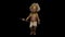 3d model child of the African tribe ,Transparent background