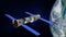 3D model of the Chinese space station Tiangong orbiting the planet Earth