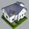 3D model of the family house, detached house, comfortable living ai Generated, generative AI, CGI graphics
