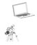 3d model of laptop and camcorder with a tripod