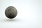 3D model of a large sphere, a full gray moon on a white isolated background. 3D graphics, isolated object of the full