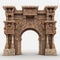 3d Model Of Medieval Entrance Gate For Cartoon Featuring Byzantine Architecture