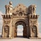 3d Model Of Medieval Entrance Gate For Cartoon Featuring Byzantine Architecture