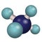 3D model molecule CH4.