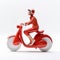 3d Model: Woman On Motorcycle - Classic Japanese Simplicity