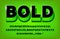 3d Modern Bold Alphabet Green and Black