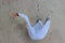 3D modular origami paper swan handmade with white paper â€“ an example of craftwork and handwork requiring craftsmanship