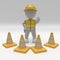 3D Morph Man Builder with hazard cones