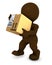 3D Morph Man with cardboard box