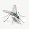 3d Mosquito On White Background - National Geographic Style