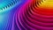3D motion rendering of an abstract background of smooth lines of multi-color spline waves that move in a loop in a 4K 60fps