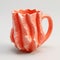 3d Mug With Swirls In Orange - Realistic Renderings Of Human Form