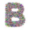 3d multicolor Bricks creative cute decorative letter B