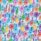 3d music flower many seamless pattern