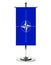 3d NATO table flag isolated white