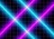 3D Neon Cyberspace Blue and  Violet Lights